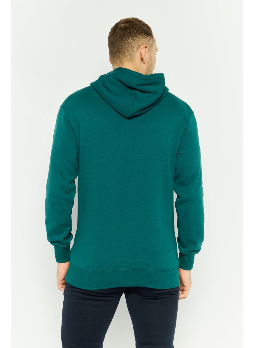 PUMA Men Sportswear Fit Long Sleeves Outdoor Hoodie, Teal Green  - Image 4