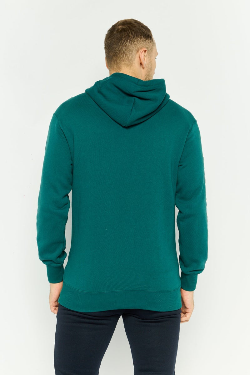 PUMA هودي رياضي للرجال بأكمام طويلة مناسب للخارج، أخضر مائل إلى الزرقة - Image 4
