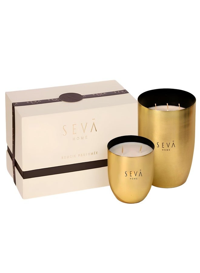 SEVA HOME Heirloom Bloom Scented Candle Gift Set (Pack of 2) | Luxury Aroma & Home Décor | Orchid & Tuberose | Natural Soy Wax | 40-55 Hour Burn - Image 1