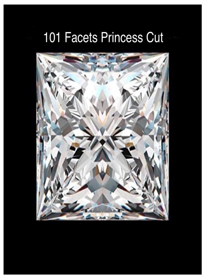 فينيشا دايموند.كوم خاتم فينيسيا ذو 101 وجهًا، مرصع بماسة صناعية واقعية فائقة الجودة بقصة برنسيس عيار 1.5 قيراط، مصنوع من الفضة عيار 925 ومطلي بالبلاتين. - Image 4