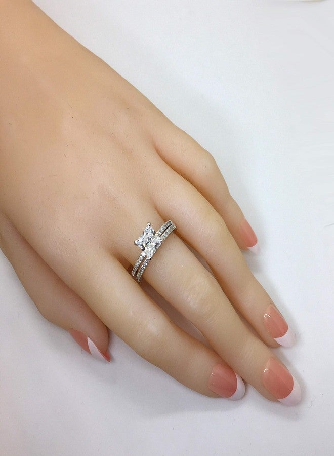 فينيشا دايموند.كوم خاتم فينيسيا ذو 101 وجهًا، مرصع بماسة صناعية واقعية فائقة الجودة بقصة برنسيس عيار 1.5 قيراط، مصنوع من الفضة عيار 925 ومطلي بالبلاتين. - Image 5