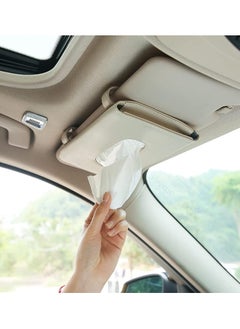 Car Visor Tissue Holder, Dispenser Hanging Paper Towel Holder Case For Seat Back And Vehicle Side Door, Multi-Use Cover & Truck Decoration Beige