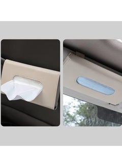 Kimaya Car Visor Tissue Holder, Dispenser Hanging Paper Towel Holder Case For Seat Back And Vehicle Side Door, Multi-Use Cover & Truck Decoration Beige  - Image 4