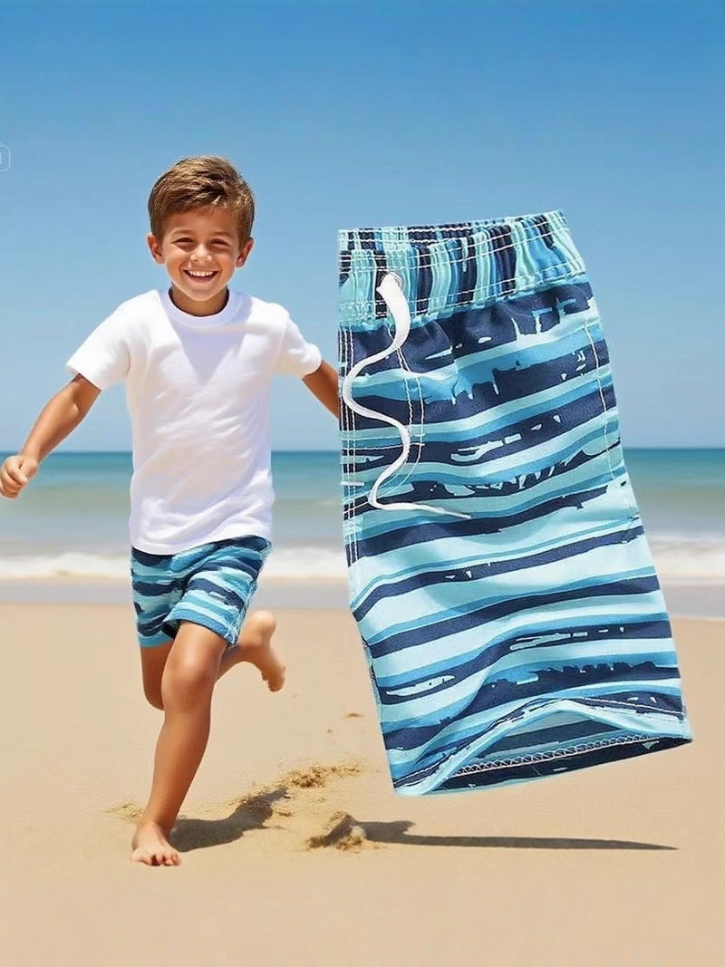 Children'S Beach Shorts, Boys' Boxer Shorts, Quick-Drying Beach Swimming Trunks, Boys' Trendy Quick-Drying Breathable Shorts - Image 2