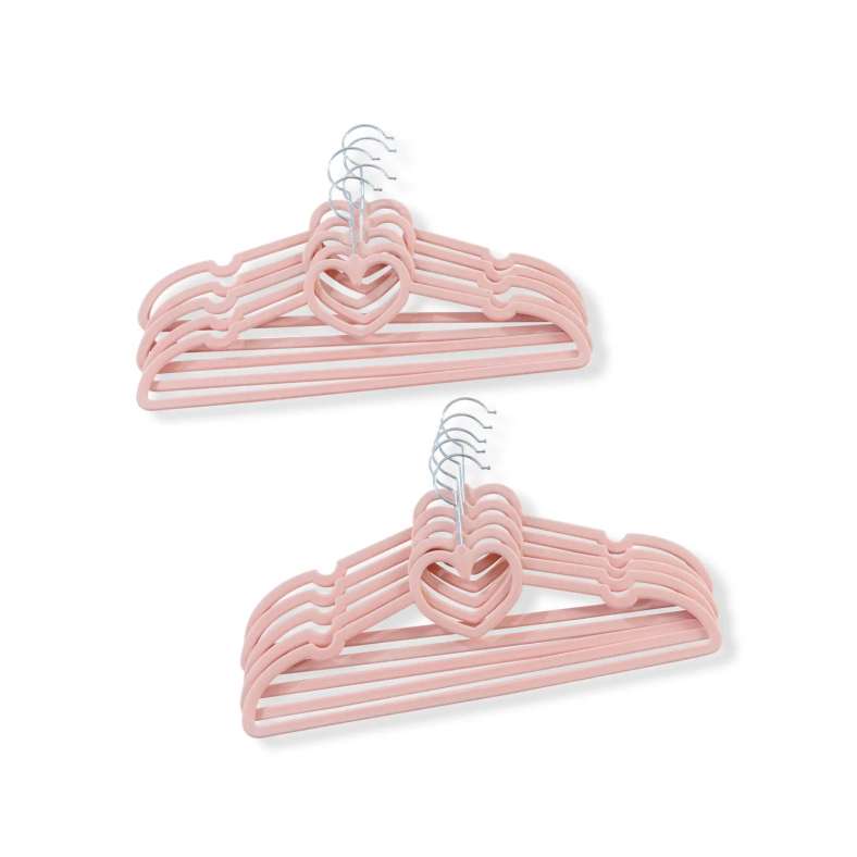 Pan Home Giorgia Heart 10-Pieces Cloth Hanger 42x21x0.5cm - Pink - 162JHC9900024 - Image 3