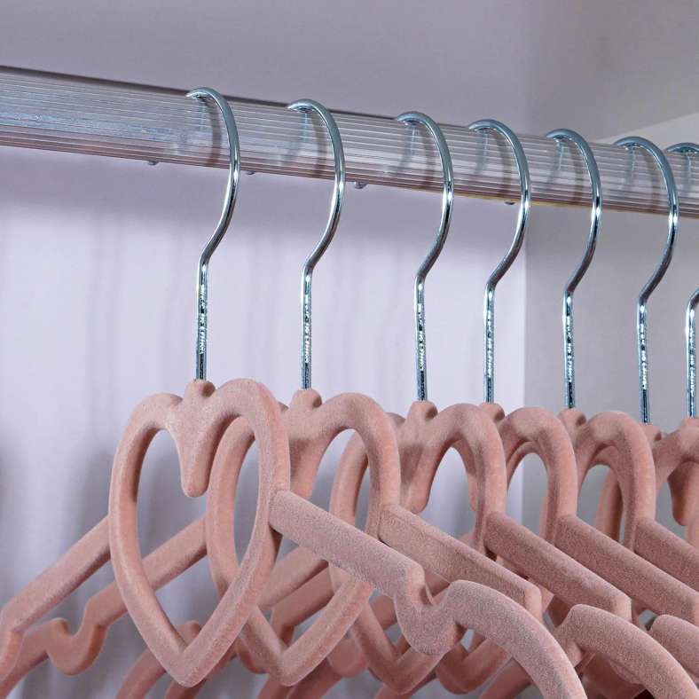 Pan Home Giorgia Heart 10-Pieces Cloth Hanger 42x21x0.5cm - Pink - 162JHC9900024 - Image 2