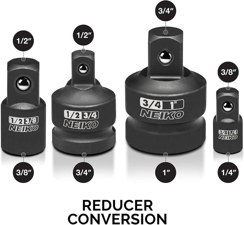 Neiko 30223A Impact Adapter And Reducer Set, 8 Piece Cr-V Sae - Image 5