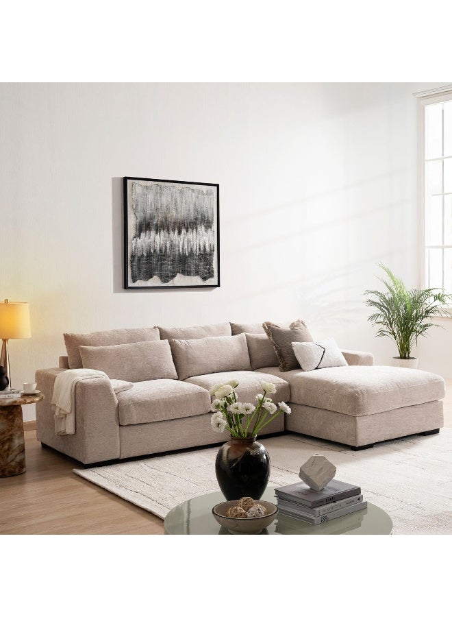 Pan Home Ryano Corner Sofa Set - Beige  - Image 1