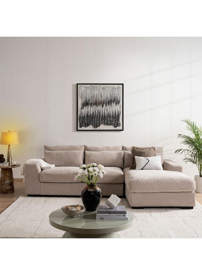 Pan Home Ryano Corner Sofa Set - Beige  - Image 3