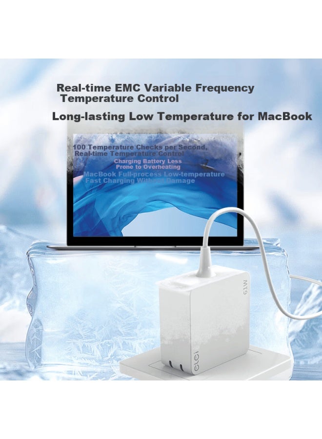 Elei Apple A2337 Macbook Air/mac/pro Laptop Charger Power Adapter Fast Charging Type-c 61w 20.3v 3.0a - Image 4