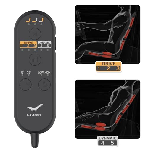 Laxon Air Massage Vehicle Seat | Car Seat Cover, Leather Cushions for Driving, Slim Comfy Design (Black) - Image 5