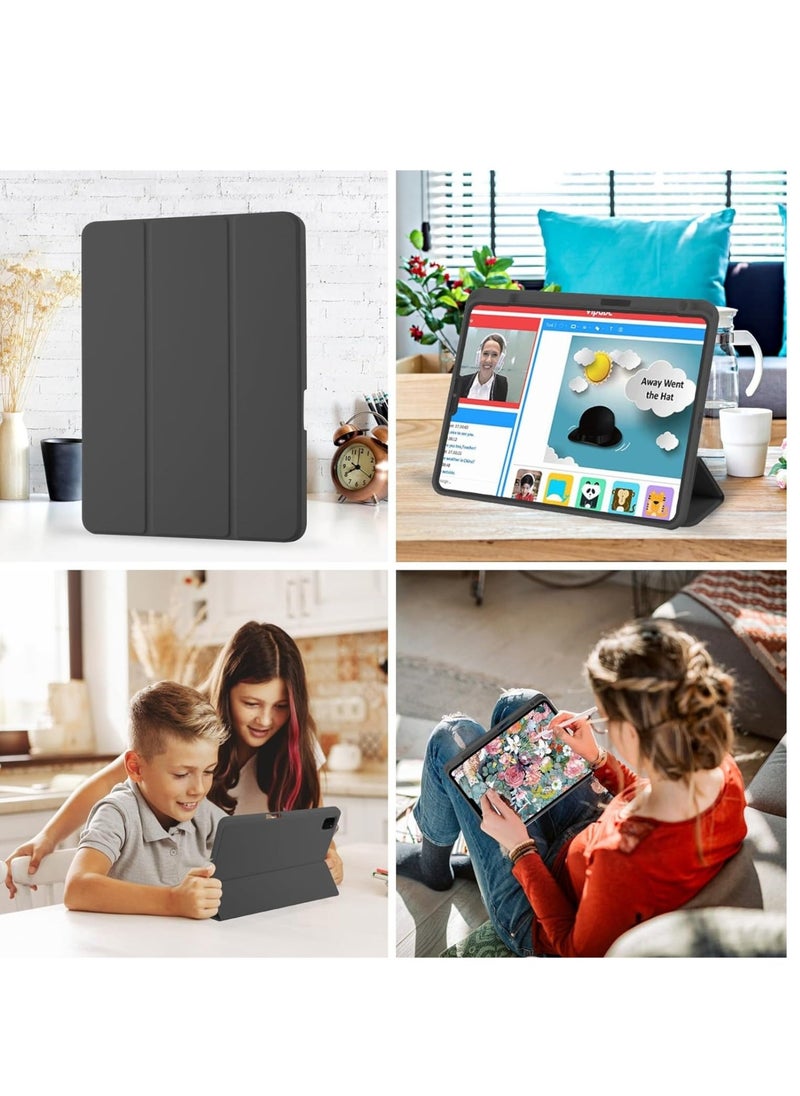 Case for iPad Pro 11 Inch 2021(3rd Gen)/2020(2nd Gen) with Pencil Holder [Support iPad 2nd Pencil Charging/Pair] Slim Trifold Stand, Smart Protective Case Cover (Black) - Image 5