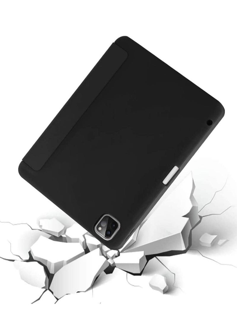 Case for iPad Pro 11 Inch 2021(3rd Gen)/2020(2nd Gen) with Pencil Holder [Support iPad 2nd Pencil Charging/Pair] Slim Trifold Stand, Smart Protective Case Cover (Black) - Image 2