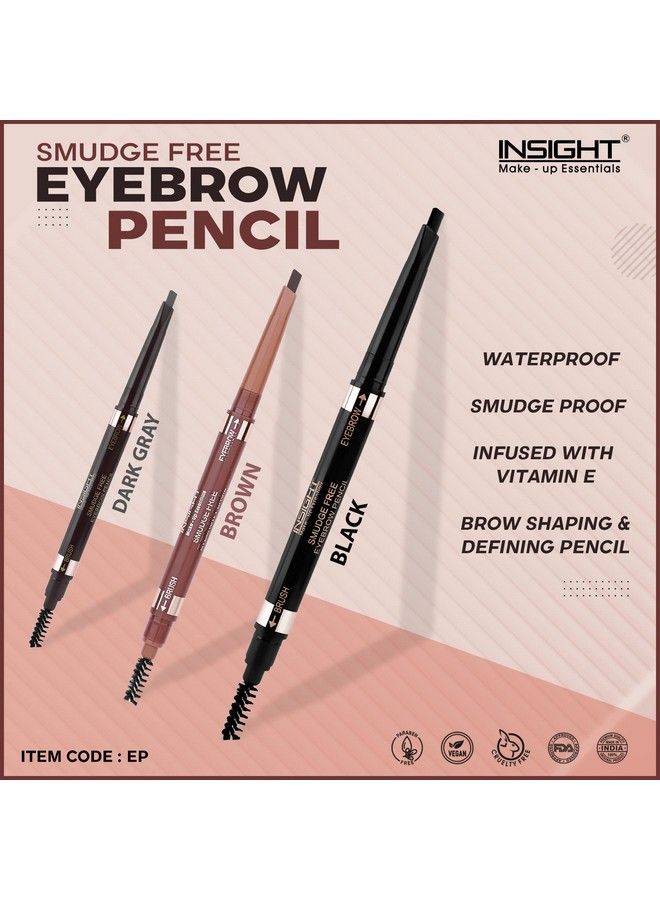 Insight Cosmetics Smudge Free Eyebrow Pencil (Brown) - Image 4