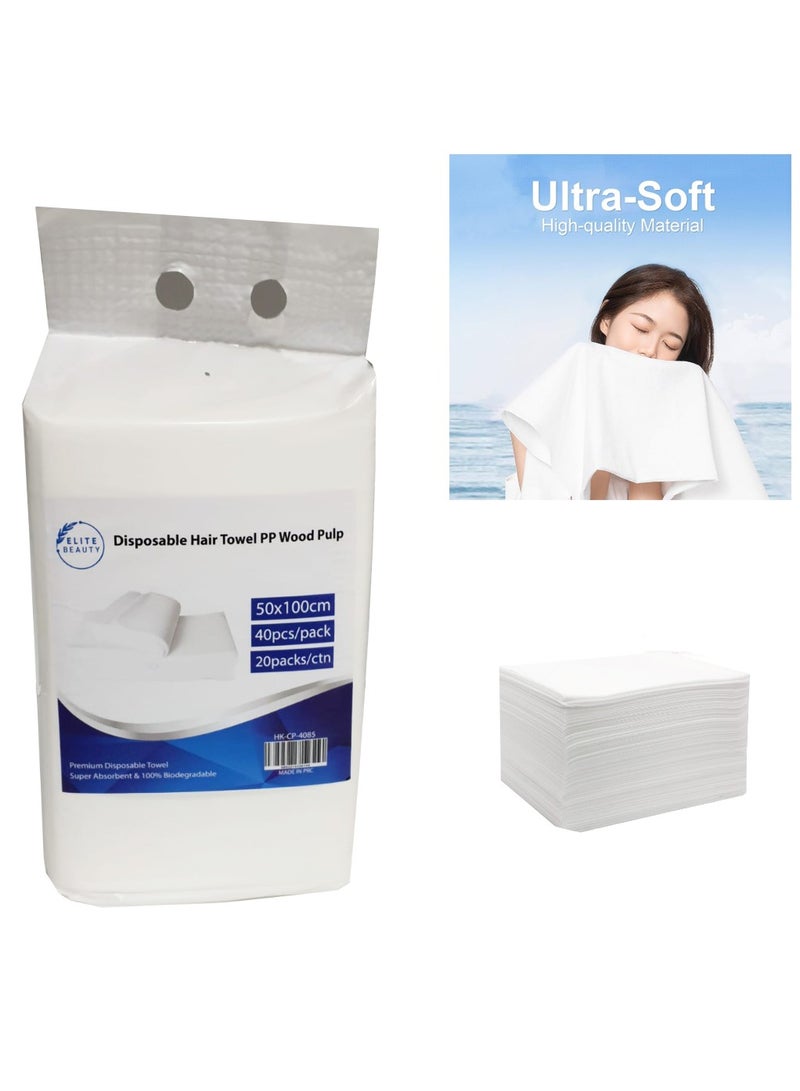 منشفة شعر قابلة للاستخدام مرة واحدة من إيليت بيوتي، مصنوعة من لب الخشب PP، 50 سم، عبوة 100 قطعة، CP-4085 - Image 2