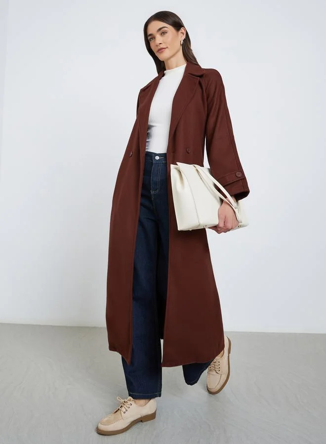 Styli Women Rust Regular Fit Maxi Coat