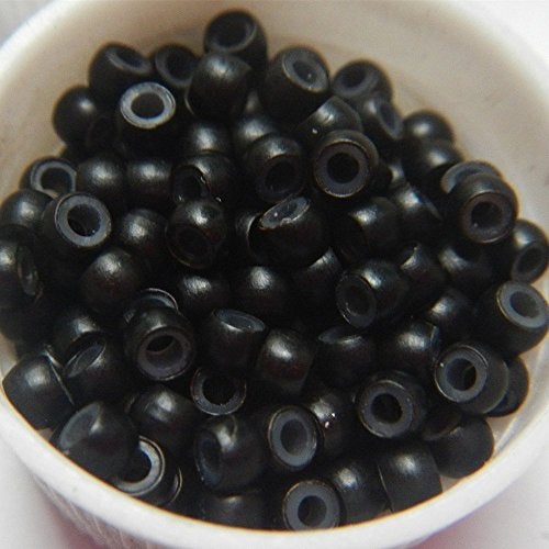 Uotp Nano Copper Ring Nano Silicone Lined Beads Micro Hair Rings for Nano Tip Hair Extension 5Colors Available (1000Pcs, Black) - Image 2