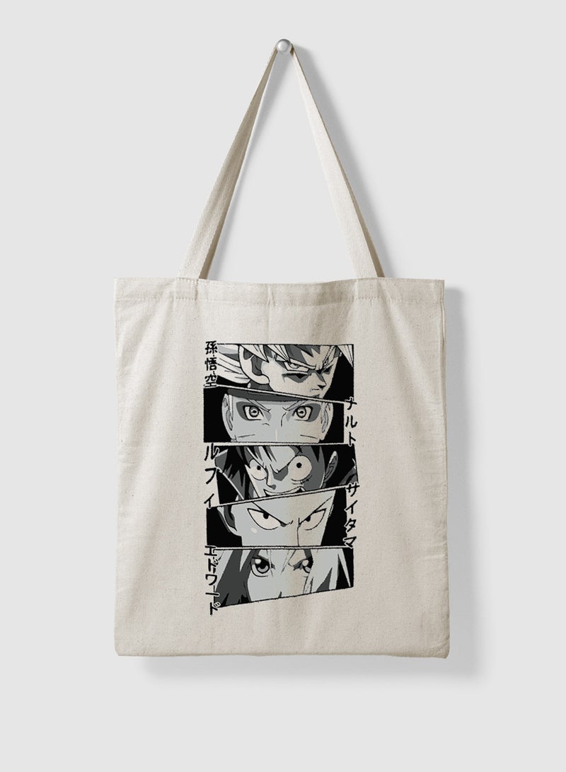 LOWHA Polyester Tote Bag with Shoulder Straps and Heroes Anime Pattern  - Image 4