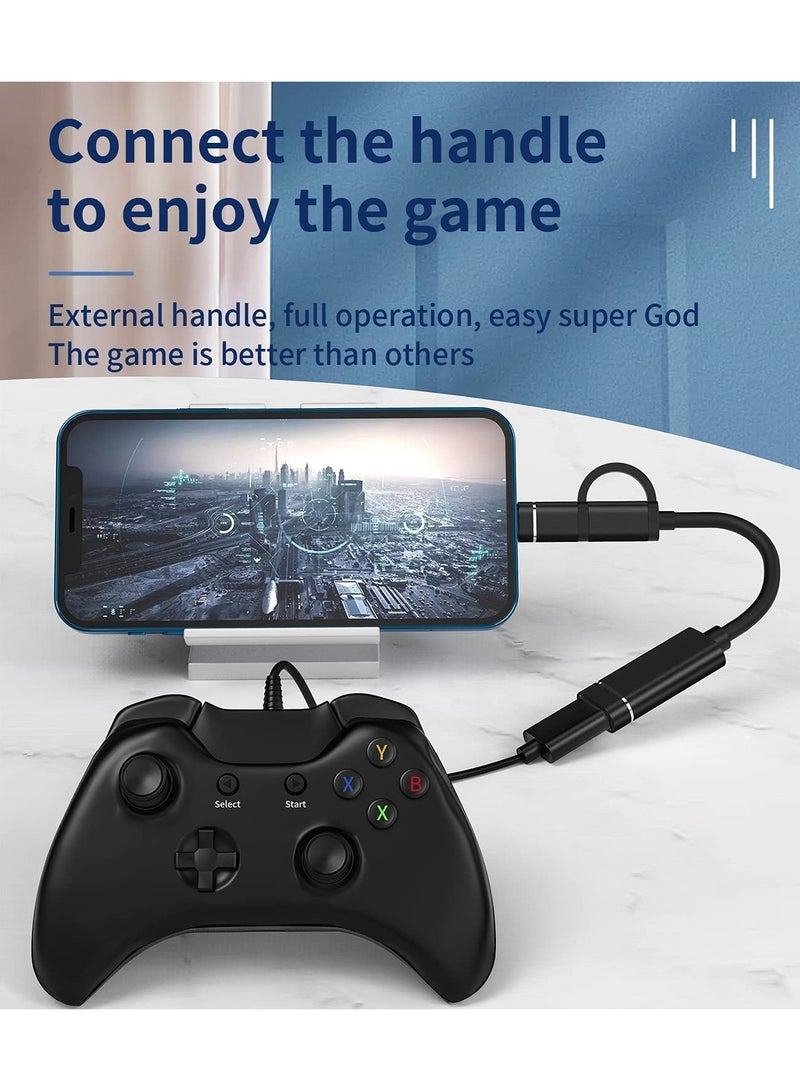 Barakah محول كابل OTG، موصل USB A أنثوي إلى USB C ذكر فلاش درايف، محول OTG USB 2 في 1، كابل دونجل USB C نوع 3.0 لمدخل الكاميرا لهواتف سامسونج جوجل بيكسل آيفون آيباد ماك بوك أوبو موتورولا - Image 3