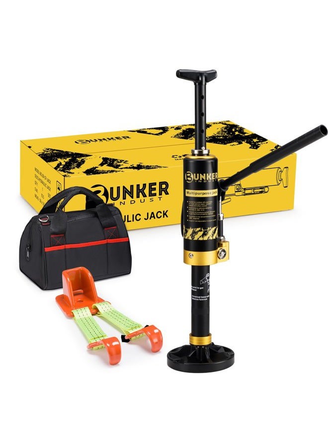 BUNKER INDUST رافعة هيدروليكية محمولة مع ليفت ميت، رافعة رفع 4x4 للطرق الوعرة لسيارات الدفع الرباعي ATV UTV، سعة رفع 19,400 رطل - Image 1