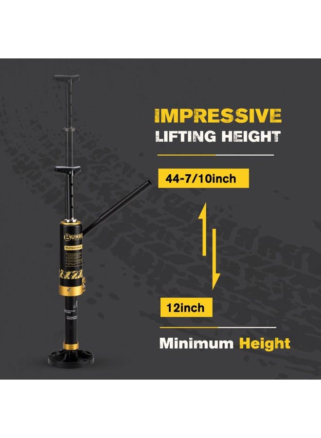 BUNKER INDUST رافعة هيدروليكية محمولة مع ليفت ميت، رافعة رفع 4x4 للطرق الوعرة لسيارات الدفع الرباعي ATV UTV، سعة رفع 19,400 رطل - Image 4
