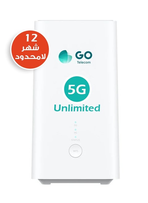 Go Telecom Huawei 5G Router, 5G, with unlimited subscription for 12 months without fair usage CPE H155-381