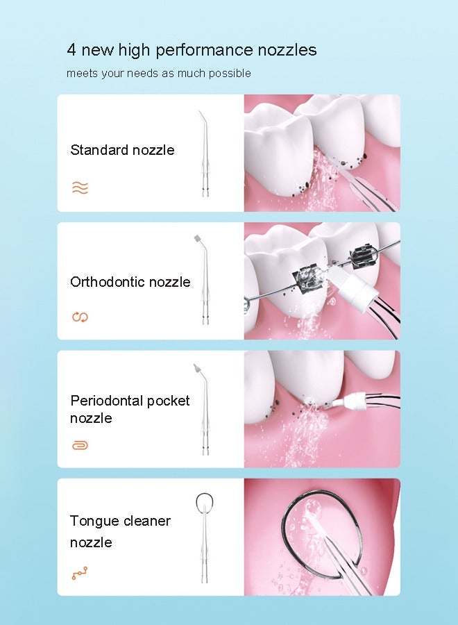 NKX Portable USB Rechargeable Oral Irrigator Water Flosser Water Jet - Image 2