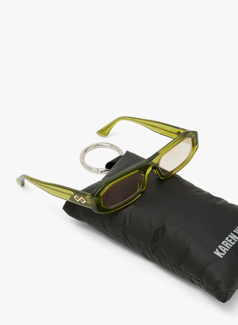 KAREN WAZEN Hazel Rectangle Sunglasses