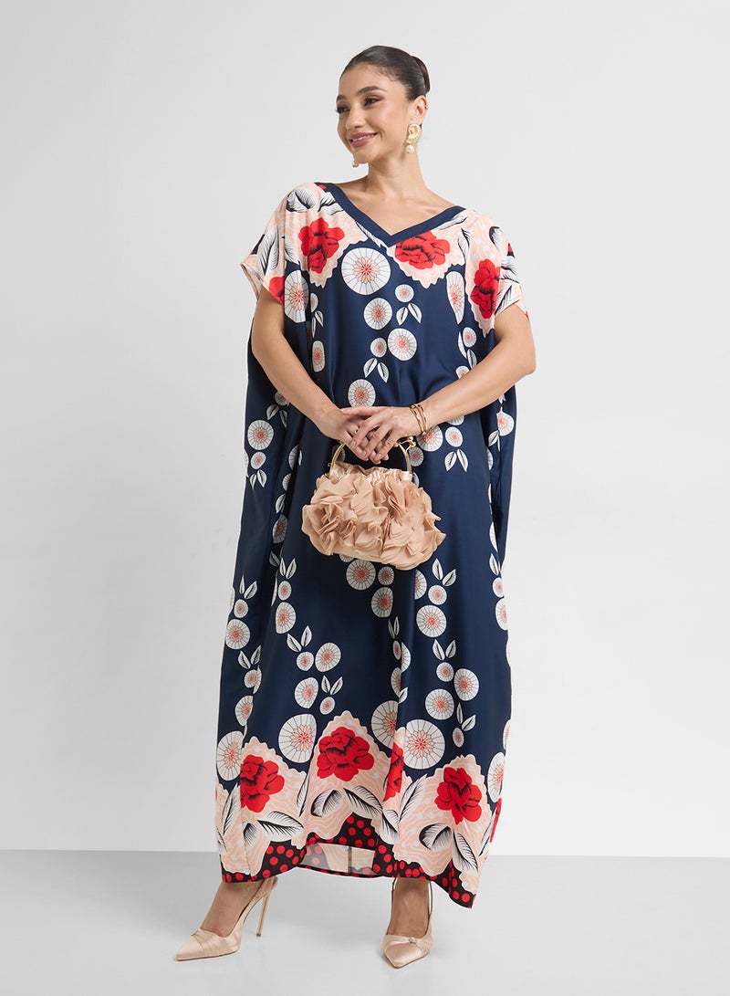 Khizana Printed Night Kaftan  - Image 4