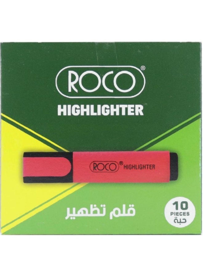 ROCO Highlighter Pink Pack of 10 - Image 2