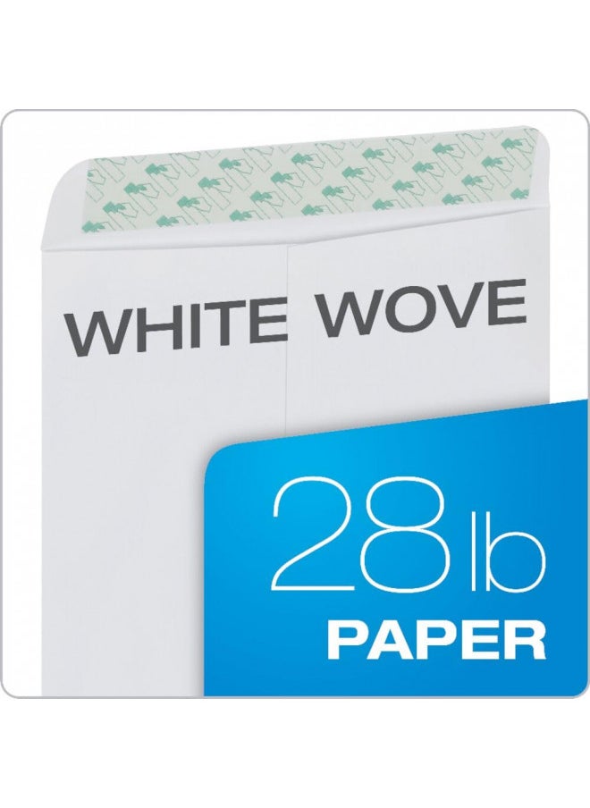 Quality Park 9" x 12" Self-Sealing Catalog Envelopes, for Mailing, Organizing and Storage, White Wove, Heavy 28-lb Paper, 100 Per Box (QUA44582)