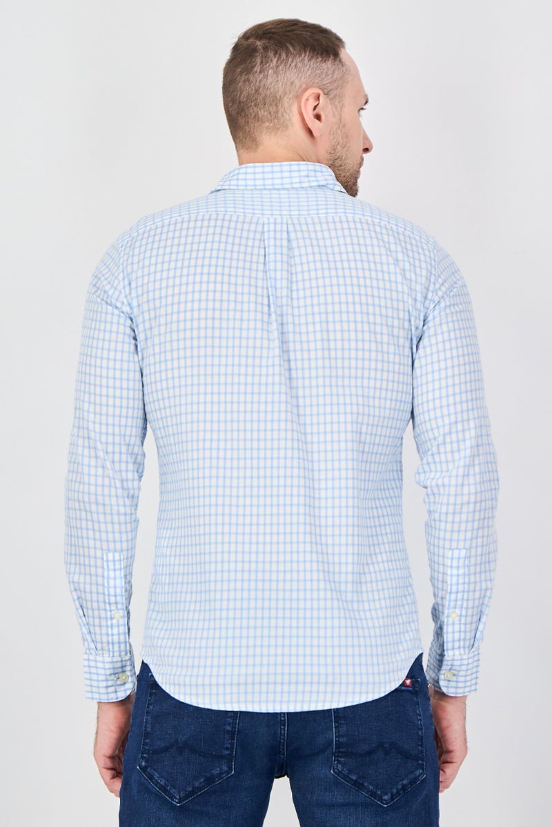 DOCKERS Men Slim Fit Checkered Long Sleeve Casual Shirt, Multicolor - Image 3