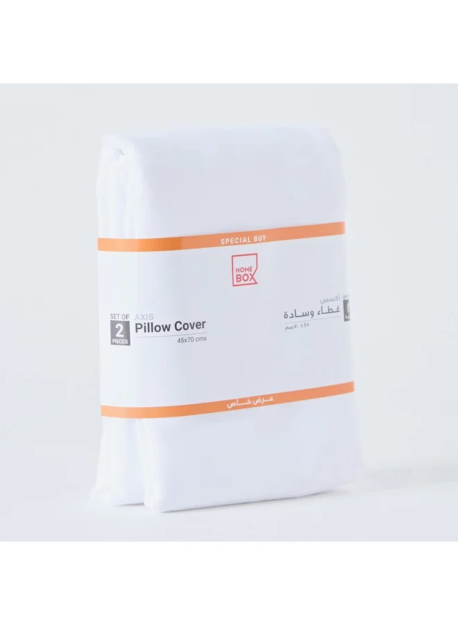 Home Box Axis 2-Piece Solid Pillow Case Set 45 x 70 cm