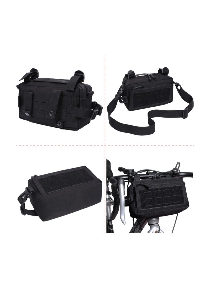 NIBEMINENT Tactical Waist Bag, Multipurpose EDC Bag Military Backpack Attachment Outdoor Single Shoulder Crossbody for Survival Game Climbing Hiking Cycling (Black)  - Image 5