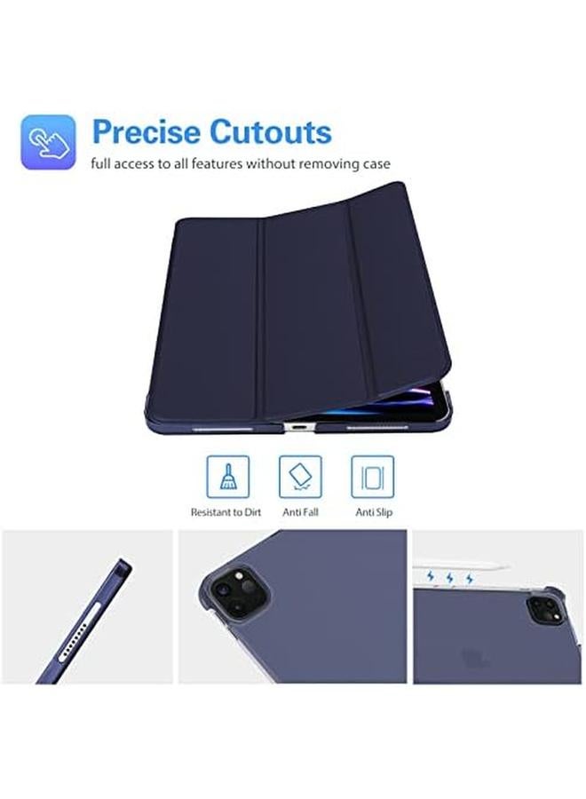 Procases Ipad Pro 11 Inch Case 2022 2021 2020 2018 Slim Stand Hard Back Shell Smart Cover For Ipad Pro 11 Inch 4Th Generation 2022 3Rd Gen 2021 2Nd Gen 2020 1St Gen 2018 Navy - Image 2