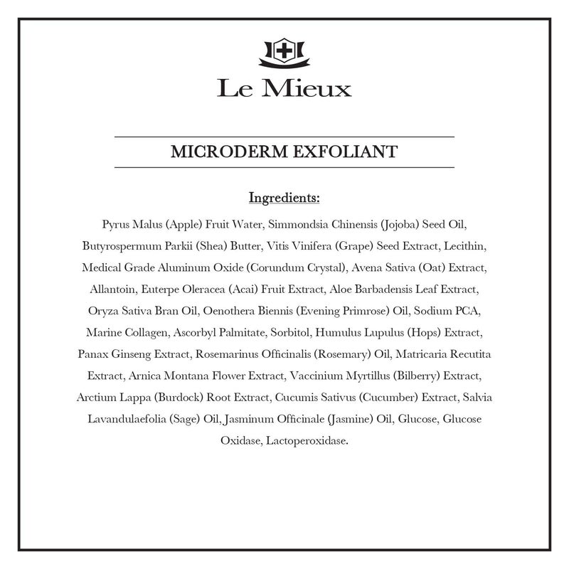 Le Mieux Microderm Exfoliant - Radiance Boosting Microdermabrasion Scrub for Face & Neck, Exfoliating Facial Polish for Congested Pore & Uneven Skin Tone, No Parabens or Sulfates (1.75 oz / 52 ml) - Image 2