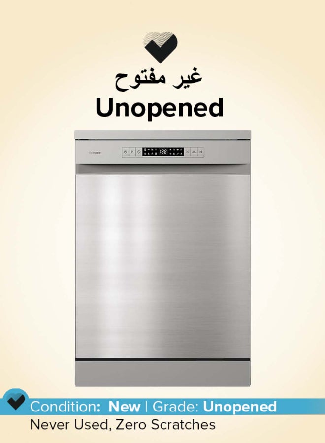 Hisense Renewed - 15 Place Free Standing Dishwasher 220 kW HS623E90G Silver - Image 1