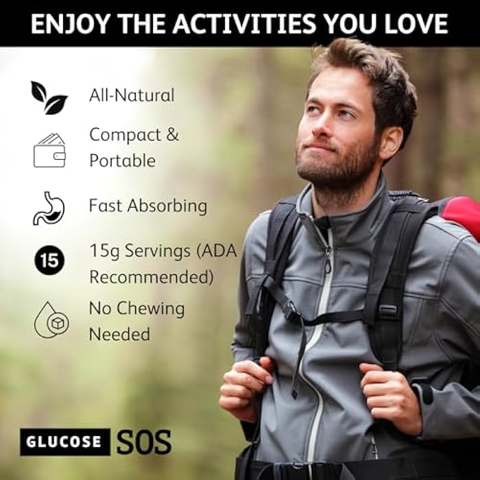 Glucose SOS عبوات مسحوق جلوكوز SOS مع دكستروز طبيعي، امتصاص سريع يذوب فوراً في فمك دون الحاجة إلى ماء، تفاح أخضر 6 حصص - Image 4