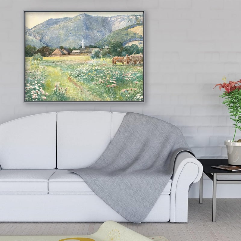 Akfado Floater Frame for 20x30 Canvas Paintings, DIY Metal Canvas Floating Frame for Portrait Landscape Oil Paintings, Canvas Frame for Modern Absatrct Wal Art Show Bedroom Decoration (Silver) - Image 5