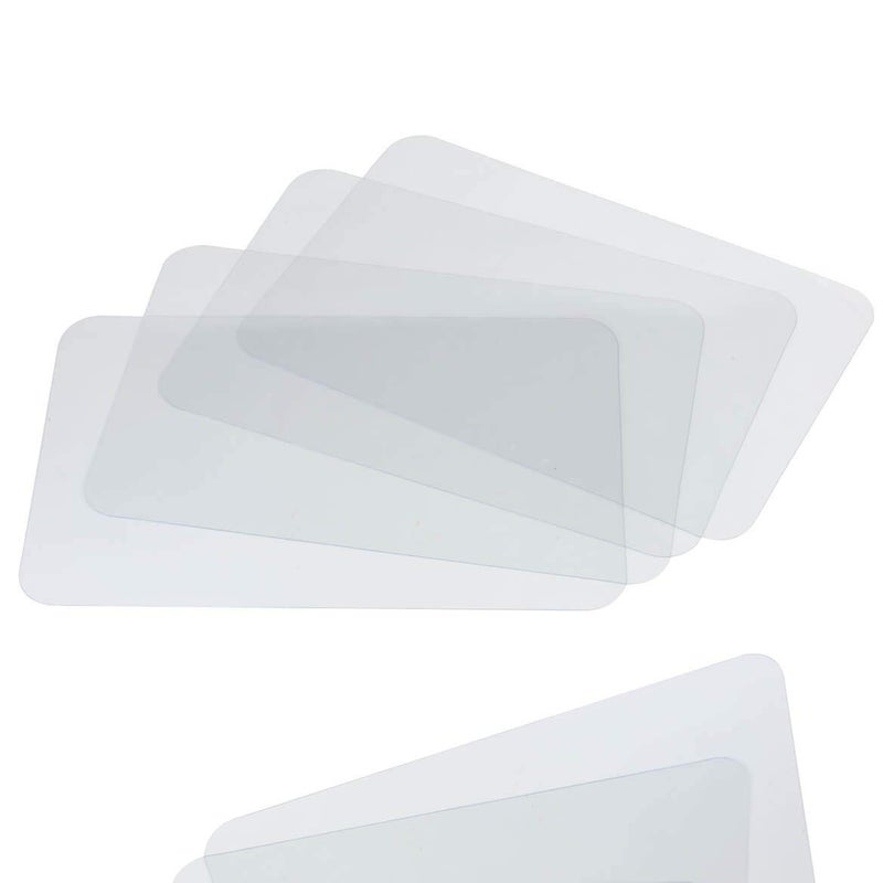 CraftyCrocodile Clear Plastic Placemats Set of 4 - Vinyl Table Protector for Dining, Kitchen, Office, Painting Table, Shelves - Heat Resistant, Crystal Clear, Wipeable Place Mats - 17.5x12 - Image 1