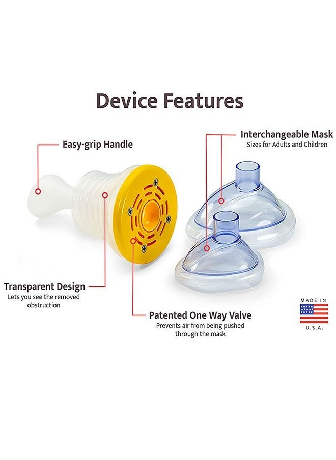 LifeVac LifeVac Yellow Travel Kit - Choking Rescue Device, Portable Suction Rescue Device First Aid Kit for Kids and Adults, Portable Airway Suction Device for Children and Adults  - Image 2