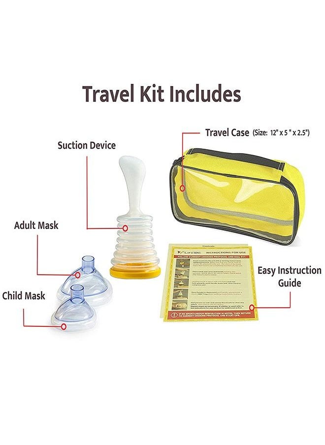 LifeVac LifeVac Yellow Travel Kit - Choking Rescue Device, Portable Suction Rescue Device First Aid Kit for Kids and Adults, Portable Airway Suction Device for Children and Adults  - Image 3