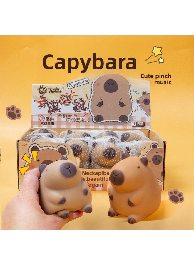 【3PCS，Only Three】Bead Squishy - Super Soft Slime Mud Squishy Toy - Plush brown capibala - Fluid Decompression Putty, Sensory Play Mud, Stress Relief Kneading Toy, Kids Handmade Craft, Funny Squeeze Fidget - Image 2