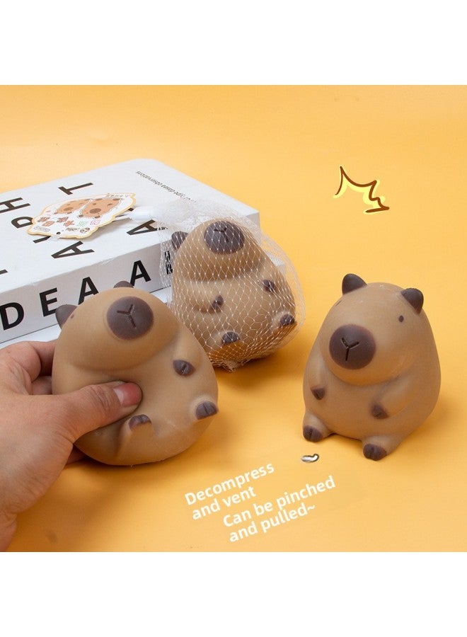 【3PCS，Only Three】Bead Squishy - Super Soft Slime Mud Squishy Toy - Plush brown capibala - Fluid Decompression Putty, Sensory Play Mud, Stress Relief Kneading Toy, Kids Handmade Craft, Funny Squeeze Fidget - Image 3