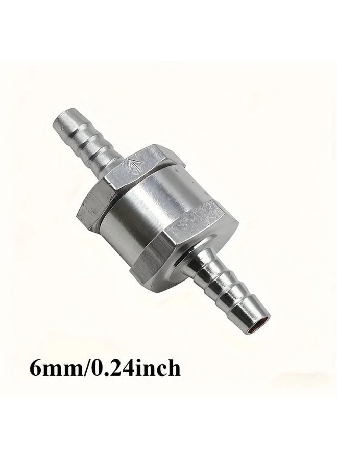 قطعتان 6مم صمام فحص أحادي الاتجاه من سبائك الألومنيوم لنظام وقود الديزل والزيت والغاز - Image 1