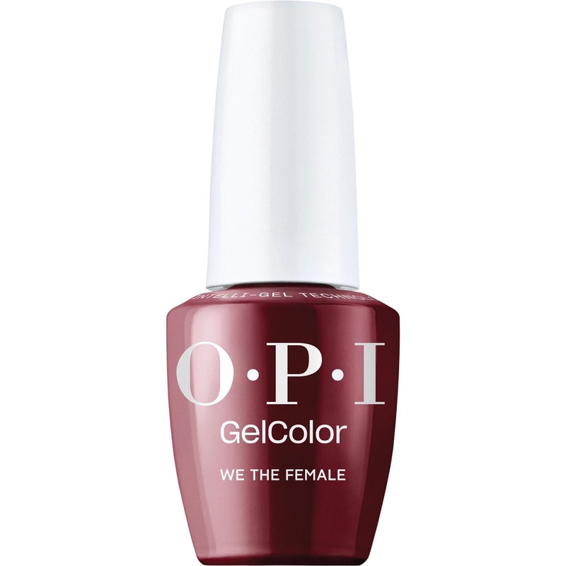 OPI GelColor We the Female | Opaque Dark Cool Burgundy Red CrÃ¨me LED Cure Gel Nail Polish | Salon-Quality Shine, Long-Lasting Wear | Vegan & HEMA Free | 0.5 Fl Oz - Image 1