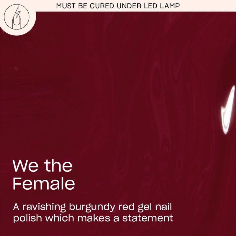 OPI GelColor We the Female | Opaque Dark Cool Burgundy Red CrÃ¨me LED Cure Gel Nail Polish | Salon-Quality Shine, Long-Lasting Wear | Vegan & HEMA Free | 0.5 Fl Oz - Image 2