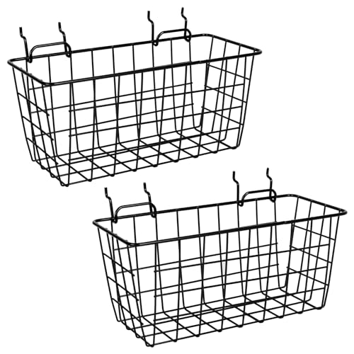 G.CORE GCORE 2 Pack Pegboard Baskets Metal Shelves Hooks to 18 14 Peg Boards Peg Board Baskets Bins Set Organize Tools Workbench Accessories Garage Storage Wall Mount Organizer Attachments - Image 1