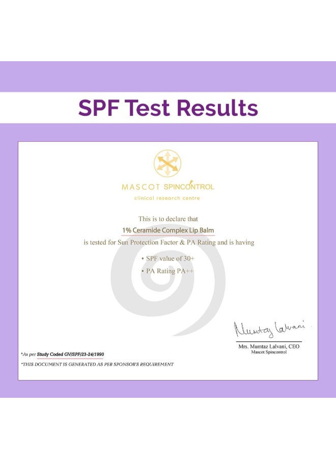 THE derma Co بلسم شفاه معقد السيراميد 1% مع السيراميدات وفيتامين E، SPF 30 PA++ للشفاه الجافة والمتشققة - 4 جرام - Image 4