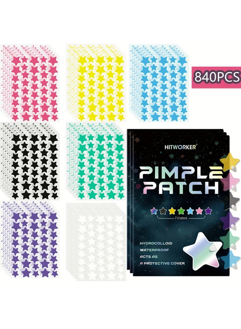 Hitworker 840 Count Pimple Patch, Acne Covering Stickers For Face And Skin, For Men And Women Daily Skin Care - Image 1